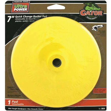 Gator Finishing Quick Change 7 In. Angle Grinder Backing Pad 3020